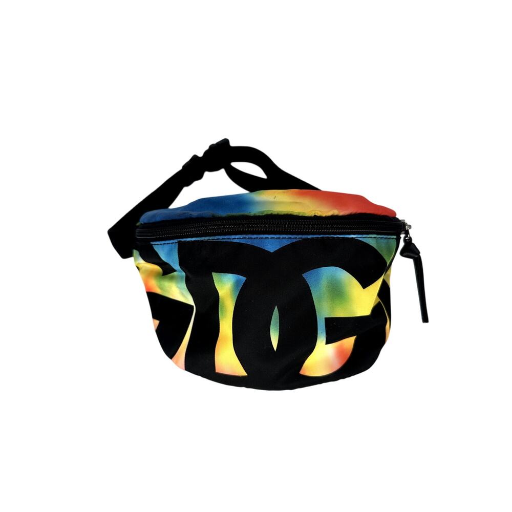Dolce & Gabbana Tie Dye DG Logo Nylon Belt Bag Multicolor Men Women One Size